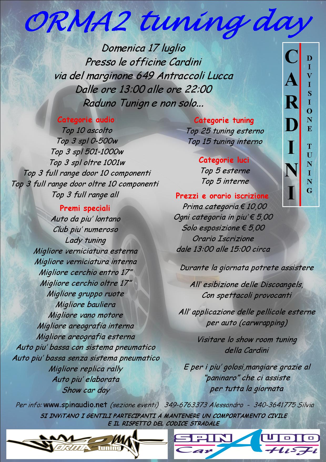 ORMA2 TUNING DAY - PRIMO RADUNO UFFICIALE A LUCCA PRESSO LE OFFICINE CARDINI